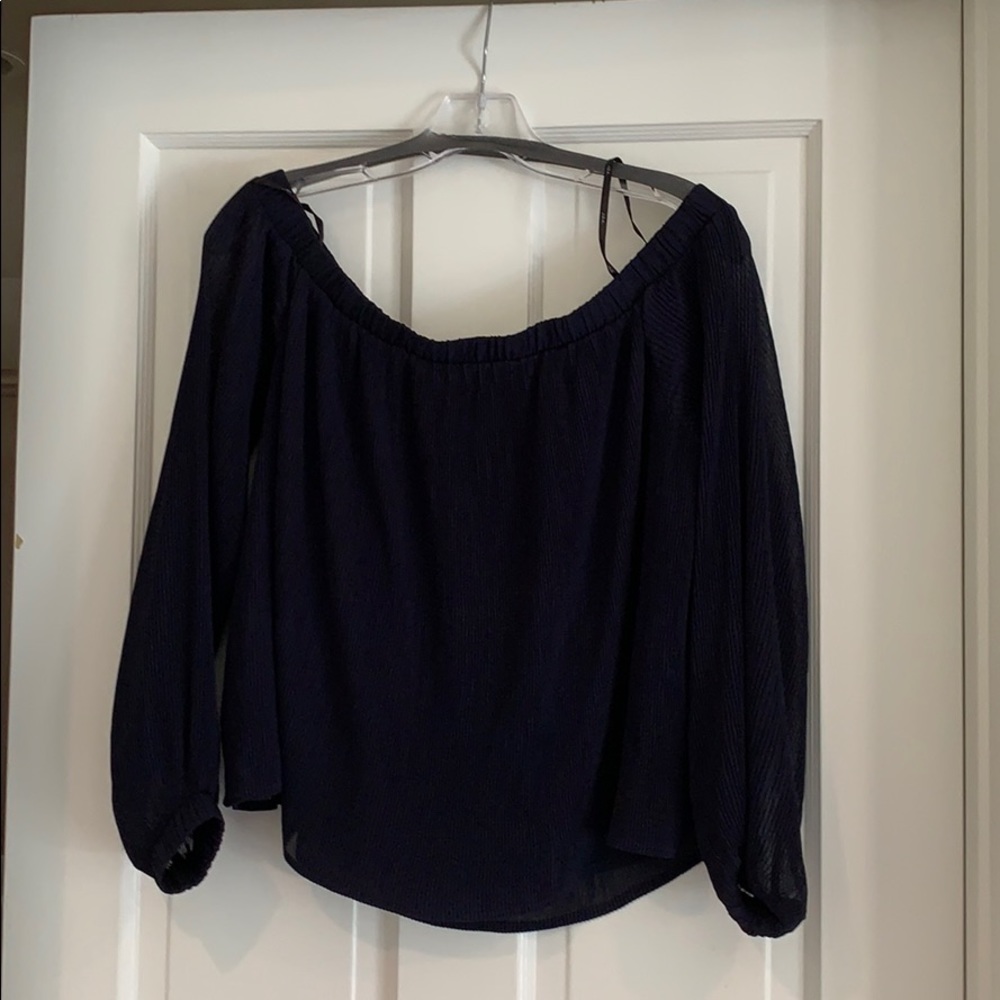 JOA navy Off the Shoulder Blouse NEW
